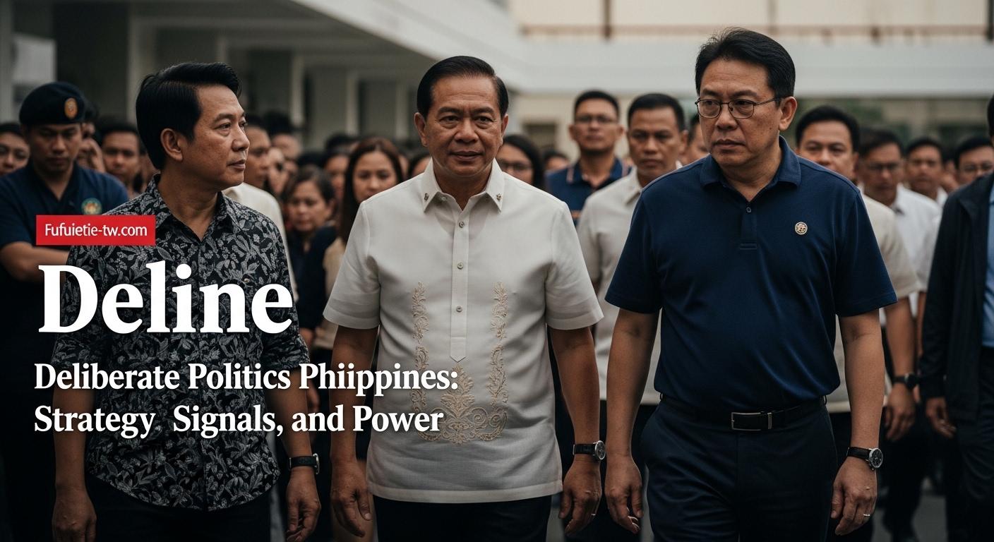 Analytical newsroom scene showing governance signals and public trust indicators in the Philippines
