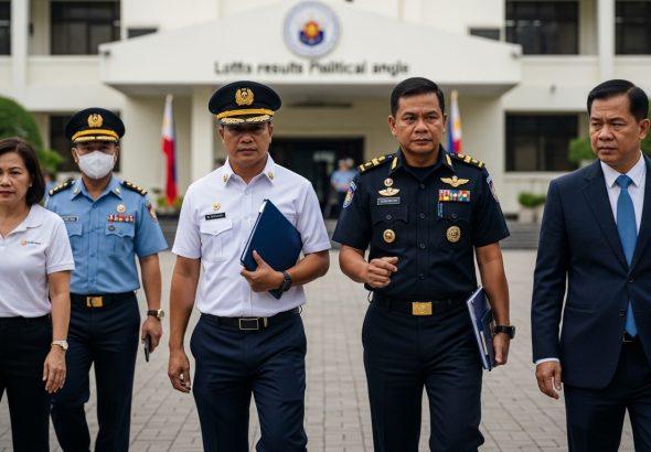 Newsroom desk with lottery results analysis