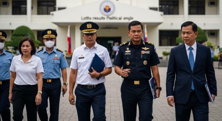 Newsroom desk with lottery results analysis
