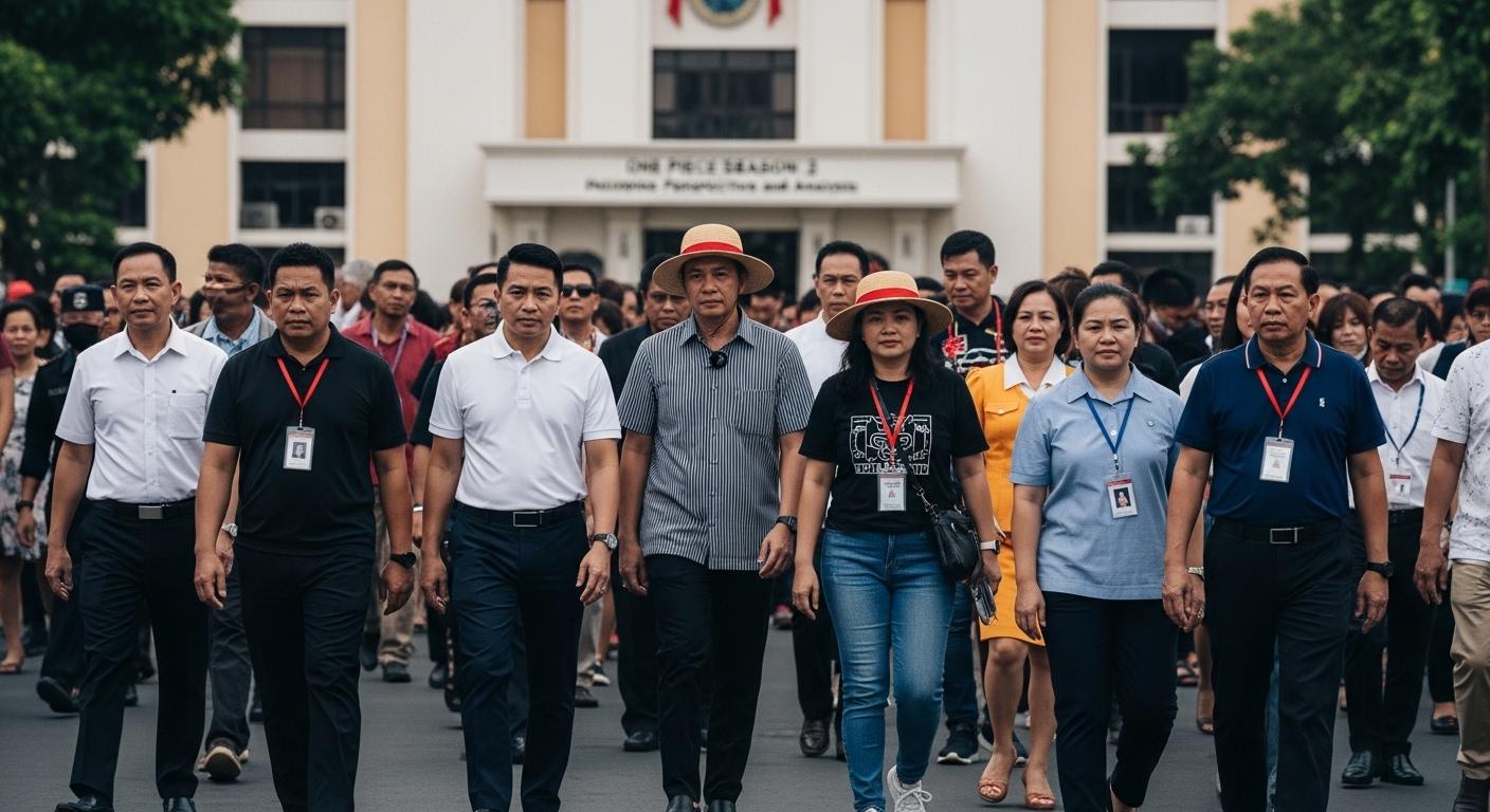 Editorial montage depicting Netflix streaming and One Piece symbols with Philippine context