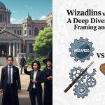 Editorial illustration of Wizards vs Pistons as political factions in a Philippine context.